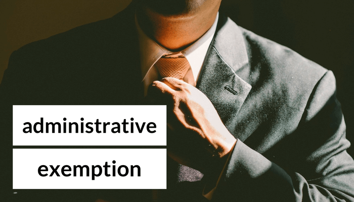 Administrative Exemption