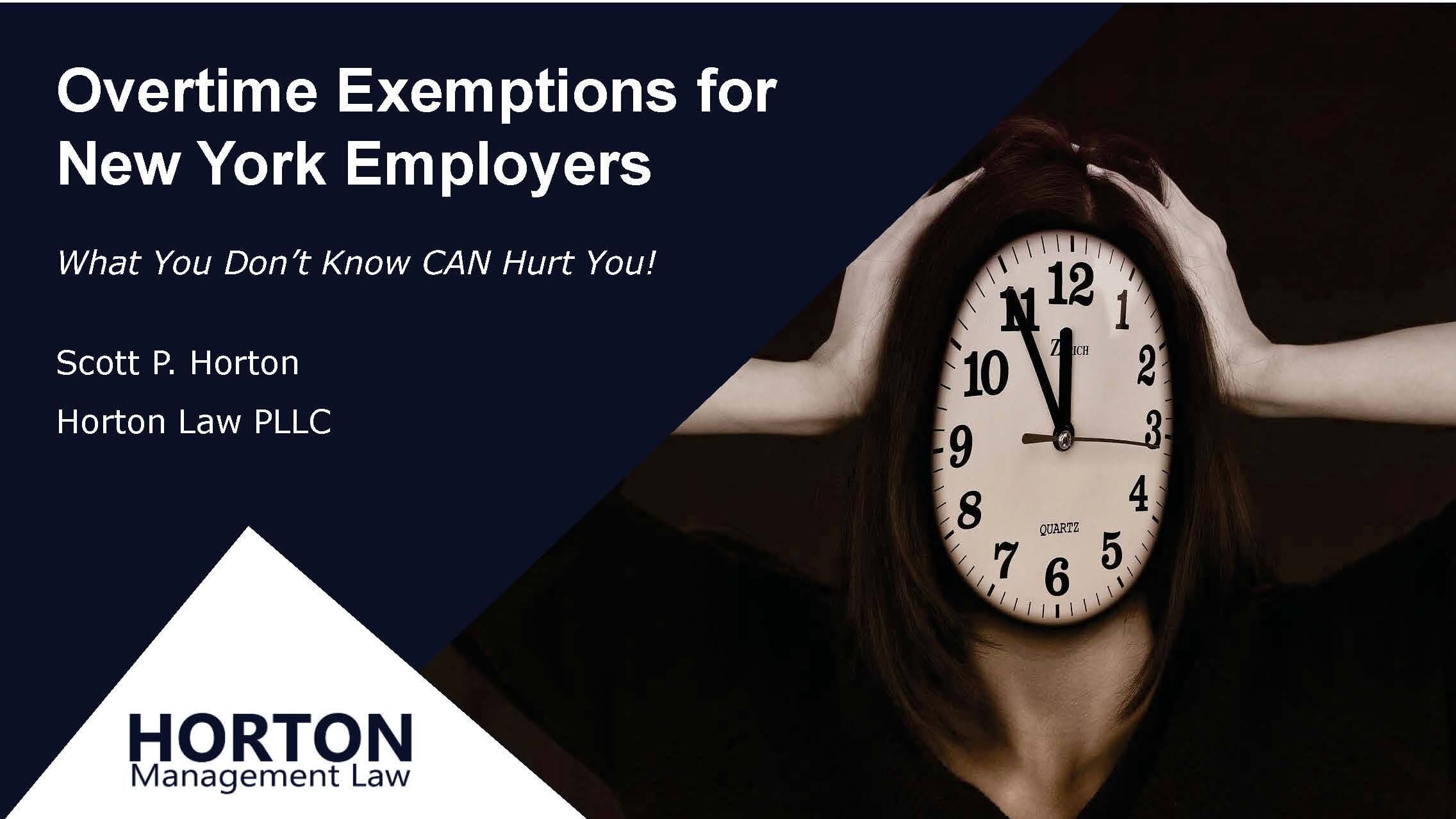 Overtime Exemptions for New York Employers