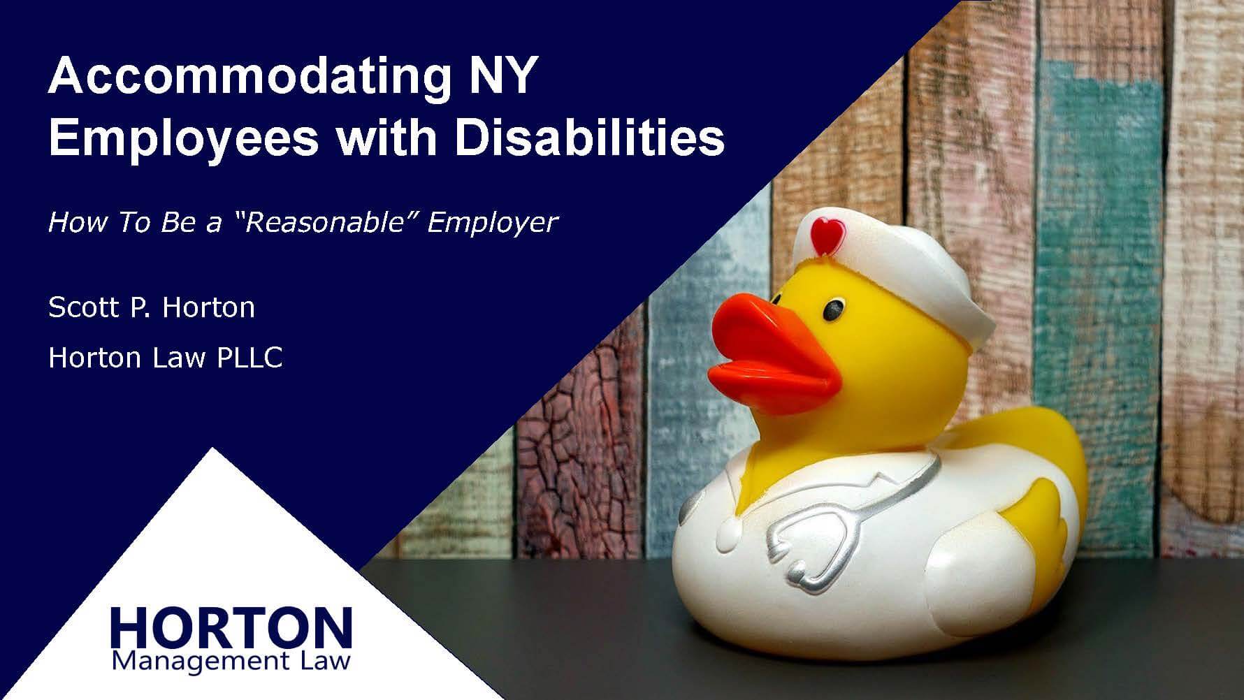 Accommodating NY Employees with Disabilities Cover Slide