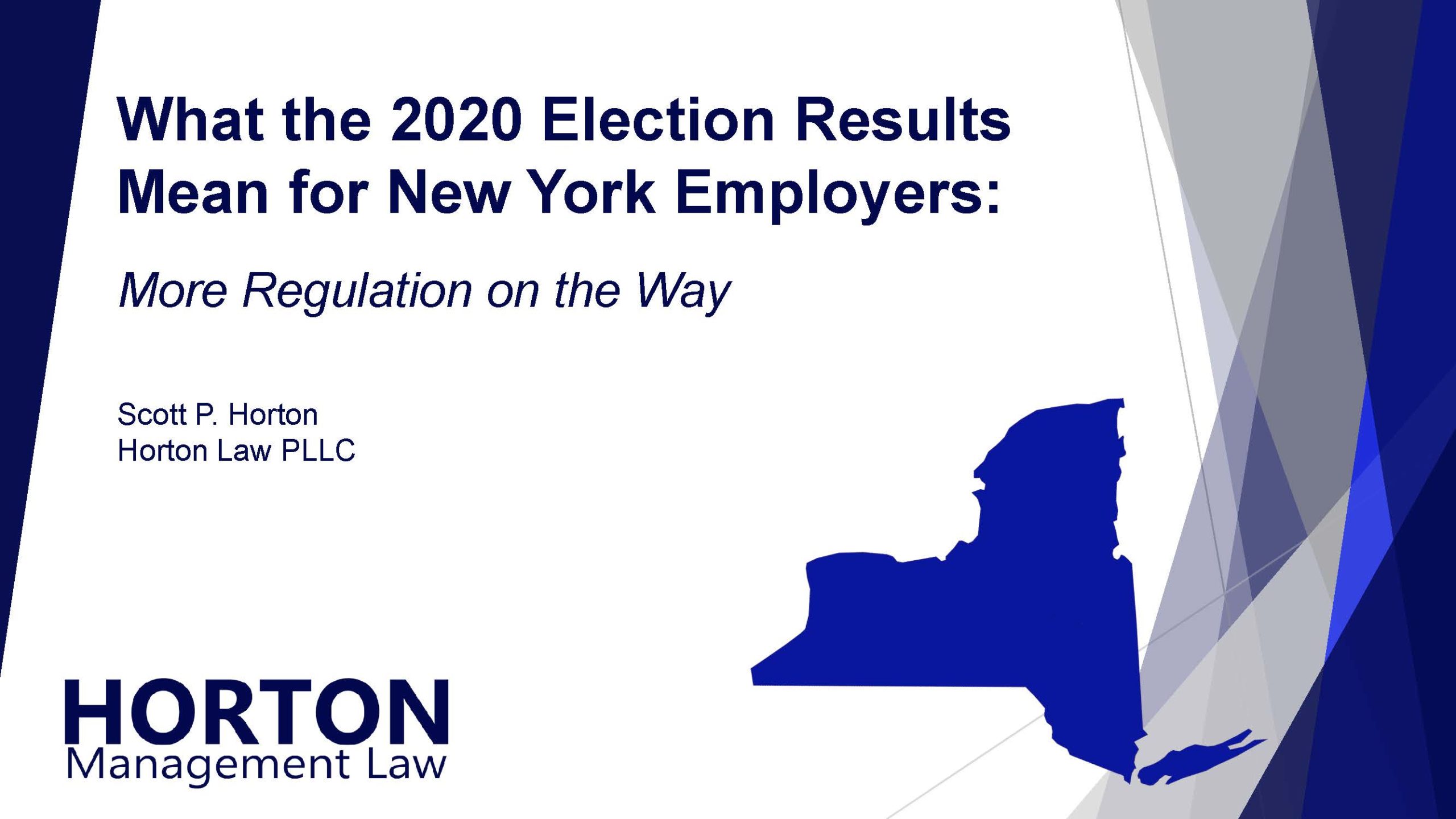2020 Election Results for NY Employers Cover Slide