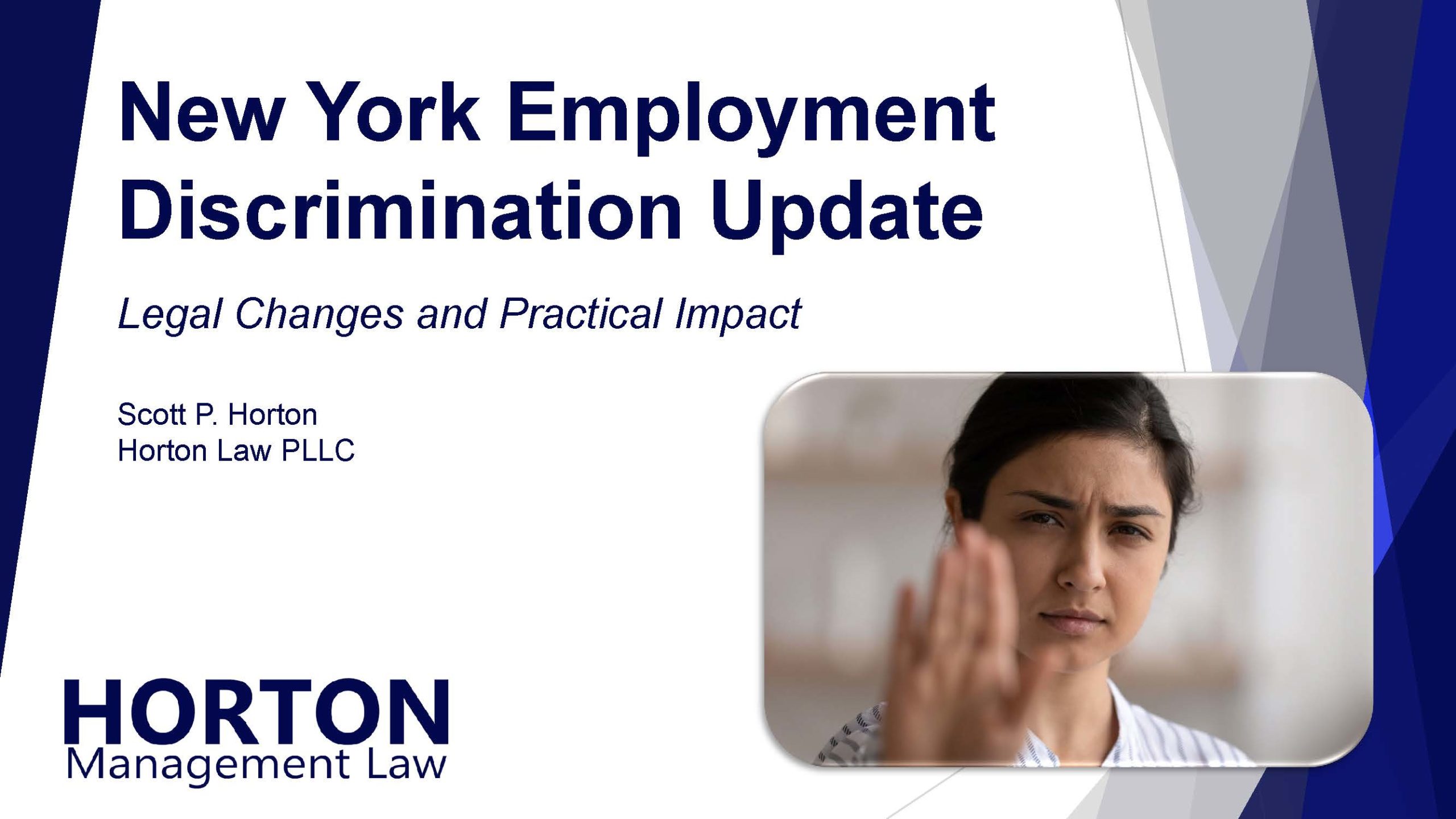 NY Employment Discrimination Update Webinar Cover Slide