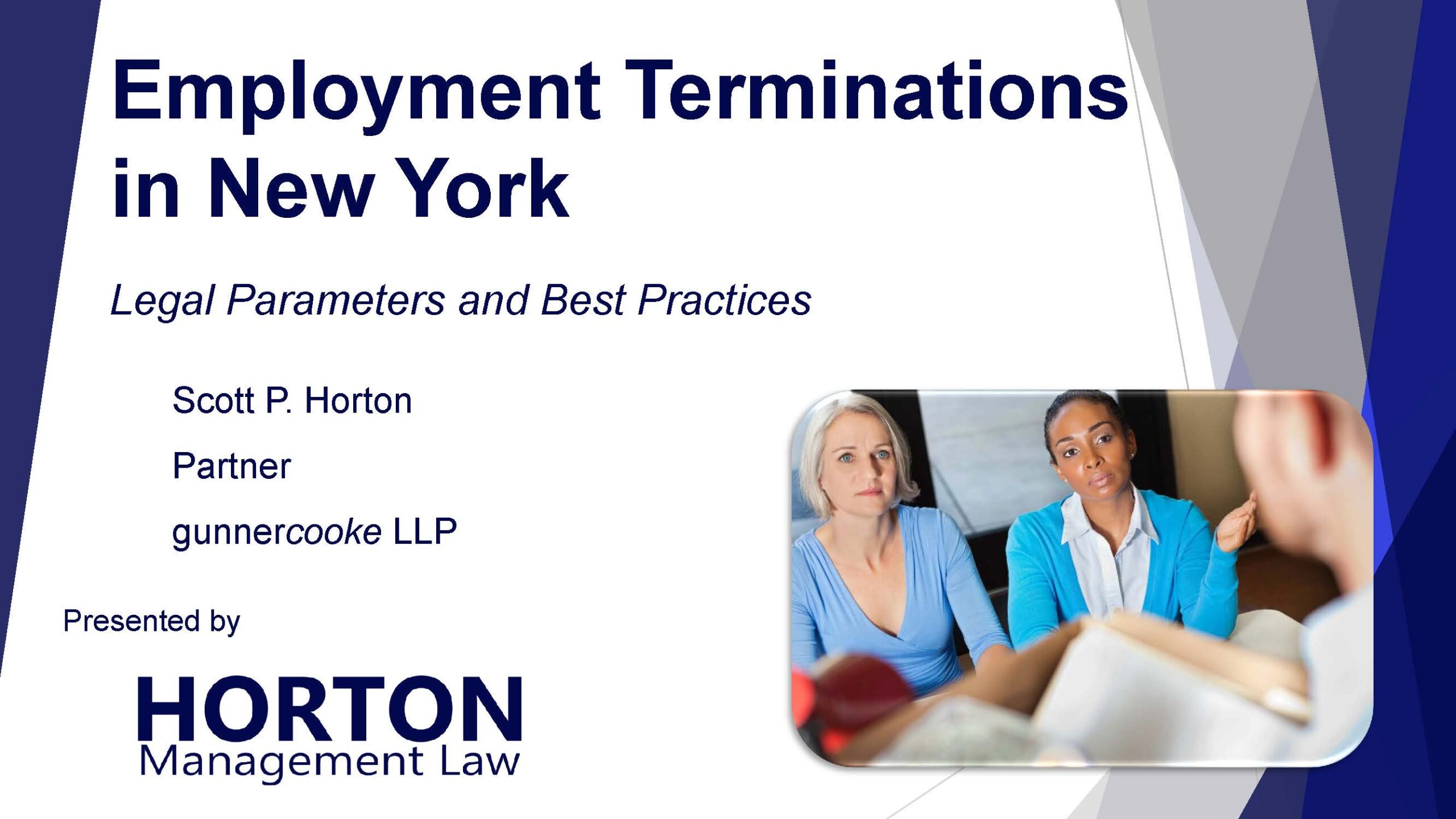 Employment Terminations in New York Cover Slide