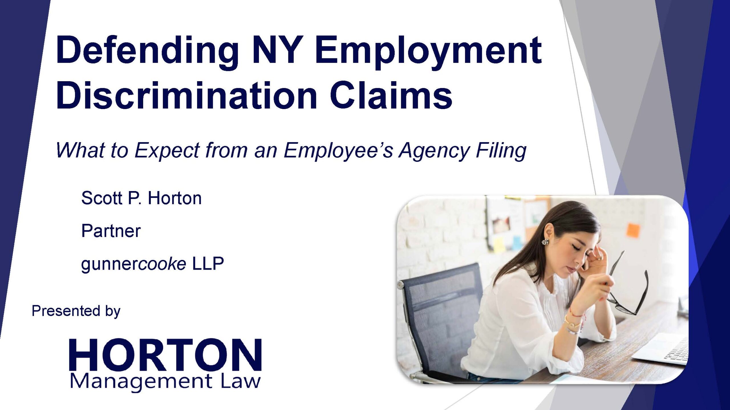 Defending NY Employment Discrimination Claims Cover Slide